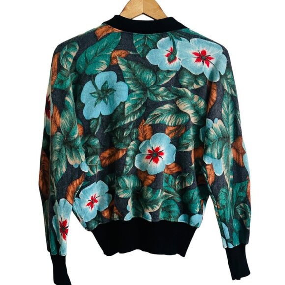 Blumarine Womens Floral Sweater Size 42 US 6 Angora Wool Blend Beaded Detail - Picture 8 of 8